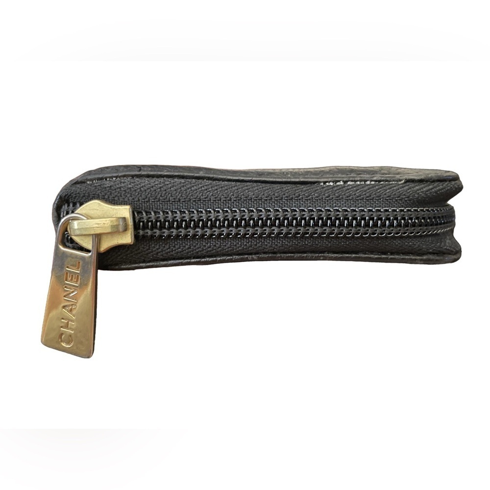 Chanel Black Caviar Leather long zippered wallet with Certificate of Authenticit - Picture 5 of 11